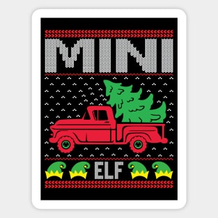 Mini elf ugly christmas sweater Magnet